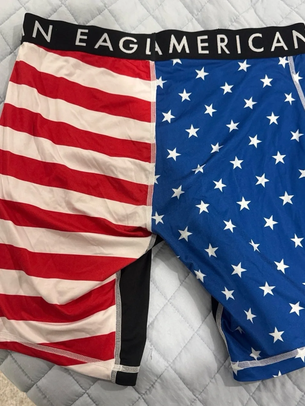 American Eagle Outfitters Men’s Boxer Briefs — Red, White & Blue Flag Print